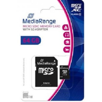 MEDIARANGE MICRO SDXC 64GB CLASS10 (ΜΕΓΑΛΗΣ ΧΩΡΗΤΙΚΟΤΗΤΑΣ ΜΙΚΡΗΣ ΔΙΑΣΤΑΣΗΣ)