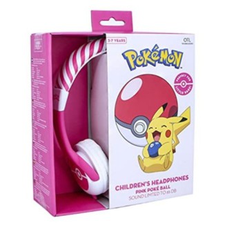 ΠΟΚΕΜΟΝ+ΜΠΑΛΑ+ΠΑΙΔΙΚΑ+ΑΚΟΥΣΤΙΚΑ+ΡΟΖ (POKEMON POKEBALL CHILDRENS HEADPHONES PINK)