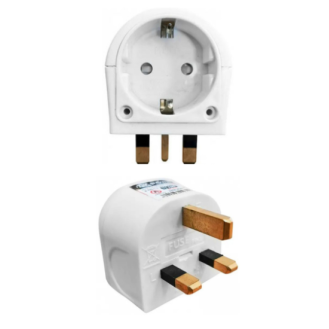 Προσαρμογέας SCHUKO F8813 EURO 13AMP ΜΕ ΦΥΣΗ (EURO ADAPTOR 13AMP WITH FUSE)