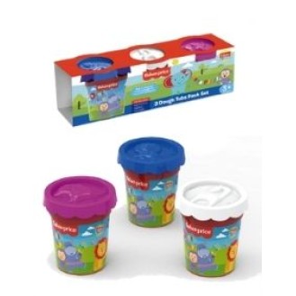 Σετ 3 Δοχεία Ζυμαρικού Fisher Price 110g (Fisher Price Dough 3 Tubs Pack 110g)