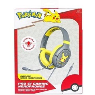 Ακουστικά παιχνιδιών OTL Pro G1 Gaming Pokémon Pikachu Γκρι / Κίτρινο (Gaming Headphones)