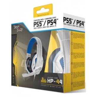 ΑΚΟΥΣΤΙΚΑ ΜΕ ΚΑΛΩΔΙΟ STEELPLAY WIRED STEREO HP44 ΛΕΥΚΟ/ΜΠΛΕ (HEADSET)